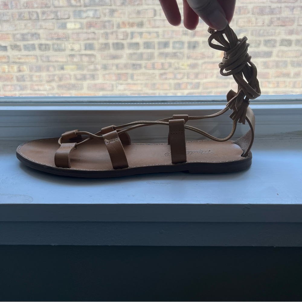 Madewell The Boardwalk Lace-Up Wrap Sandal - Size 7.5 - Picture 10 of 14
